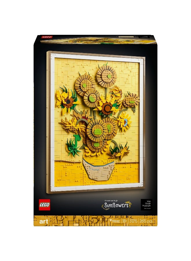 LEGO LEGO Art Vincent van Gogh Sunflowers 31215 Building Set (2615 Pieces)  - Image 2