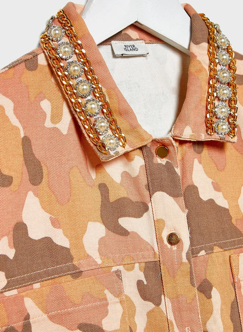 RIVER ISLAND Kids Camo Printed Shirt