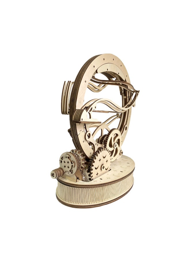 لعبة كرة مسار خشبية تم تجميعها يدويًا للأطفال، ألغاز تعليمية ثلاثية الأبعاد، نموذج ربط محرك ميكانيكي - اللون: نموذج كرة مسار مكرنك يدويًا - Image 5