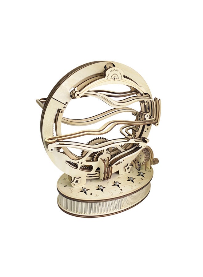 لعبة كرة مسار خشبية تم تجميعها يدويًا للأطفال، ألغاز تعليمية ثلاثية الأبعاد، نموذج ربط محرك ميكانيكي - اللون: نموذج كرة مسار مكرنك يدويًا - Image 3