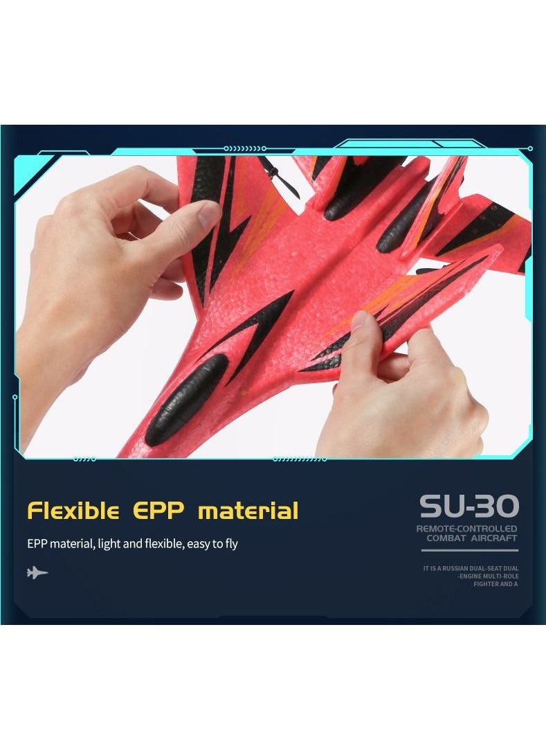 AROAQ RC Foam Aircraft Remote Control Airplane Foam Toys for Children SU30 Red  - Image 4