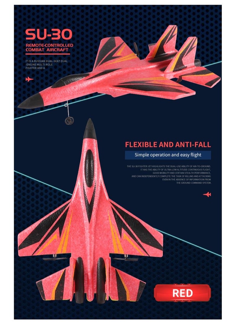 AROAQ RC Foam Aircraft Remote Control Airplane Foam Toys for Children SU30 Red  - Image 3