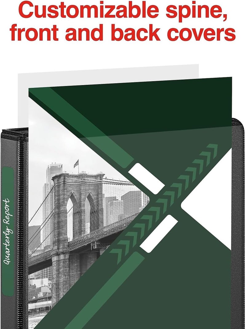 Staples 1/2-Inch Standard 5-1/2-Inch x 8-1/2-Inch Mini View Binder with Round Rings Black - Image 5