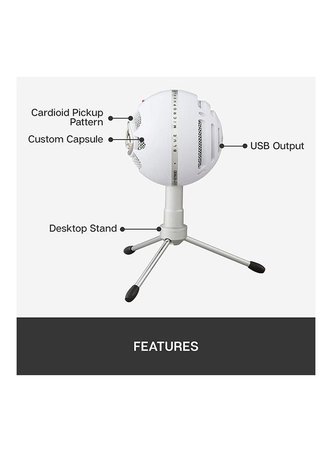 Logitech Blue Snowball iCE Plug and Play USB Microphone - White - Image 3