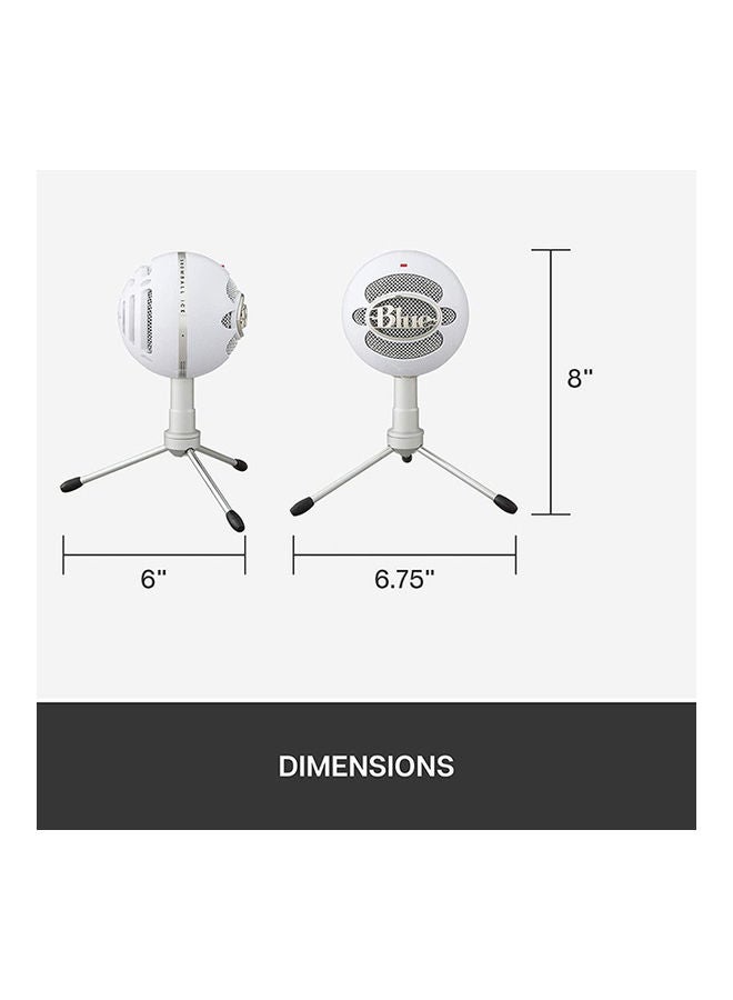 Logitech Blue Snowball iCE Plug and Play USB Microphone - White - Image 2