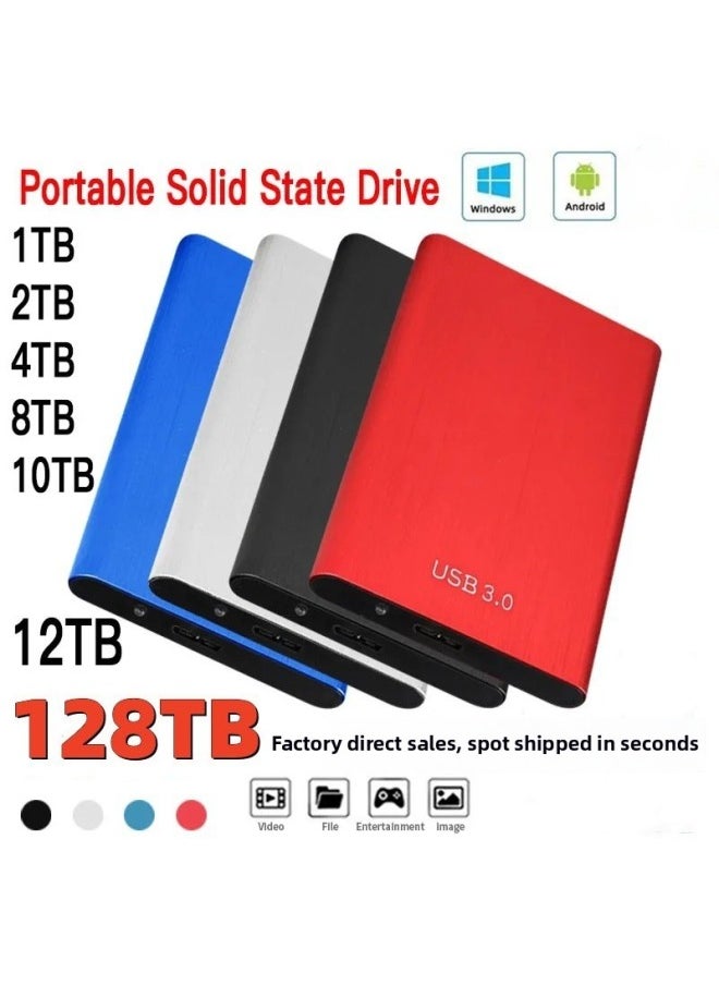 Generic - Product Expansion Upgrade High-speed Mobile Hard Disk 2T 4T Solid State Disk Direct Sales Expansion Hard Disk 1T-Capacity:1TB Mechanical Disc-Interface:Blue - Image 1