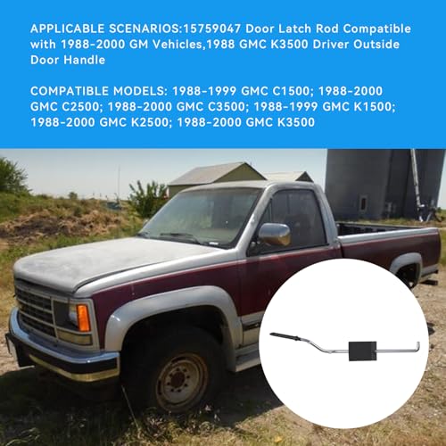 Ciuouient 15759047 Front Door Lock Hardware Rod1PCS Compatible with 19882000 GM Vehicles1988 GMC K3500 Driver Outside Door Handle - Image 3