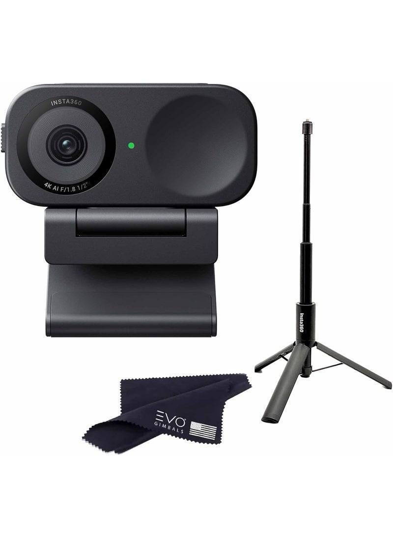 Insta360 Insta360 Link 2CPTZ 4K Webcam with 12 Sensor AI Tracking Gesture Control HDR NoiseCanceling Mic Webcam for Laptop Live Streaming Gaming Link 2C with Tripod Selfie Stick  - Image 1