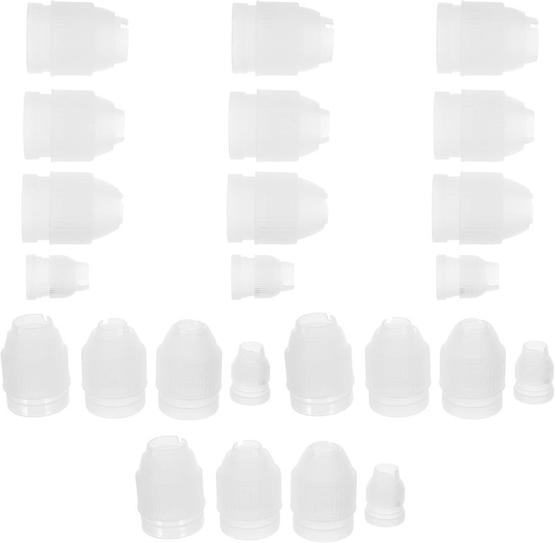 iplusmile 24pcs Piping Couplers Set with 4 Sizes (1.6cm, 2cm, 2.4cm, 2.6cm) Pastry Nozzle Converters for Cake Decorating and Baking Supplies - Image 1