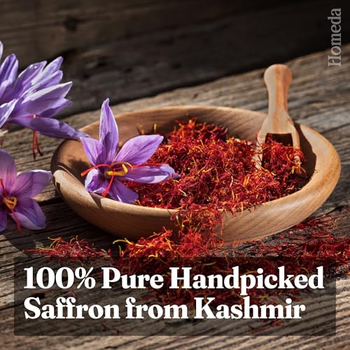 Homeda Kesar Saffron Original 2gram / Pure Keshar Original Kashmiri Kesar|Kumkuma Puvvu Safron,Kungumapoo for pregnant women,Zafran,Kasar,Kumkumapoovu,Keser,Certified Grade A (2 Packs of 1gram),2 gram - Image 5