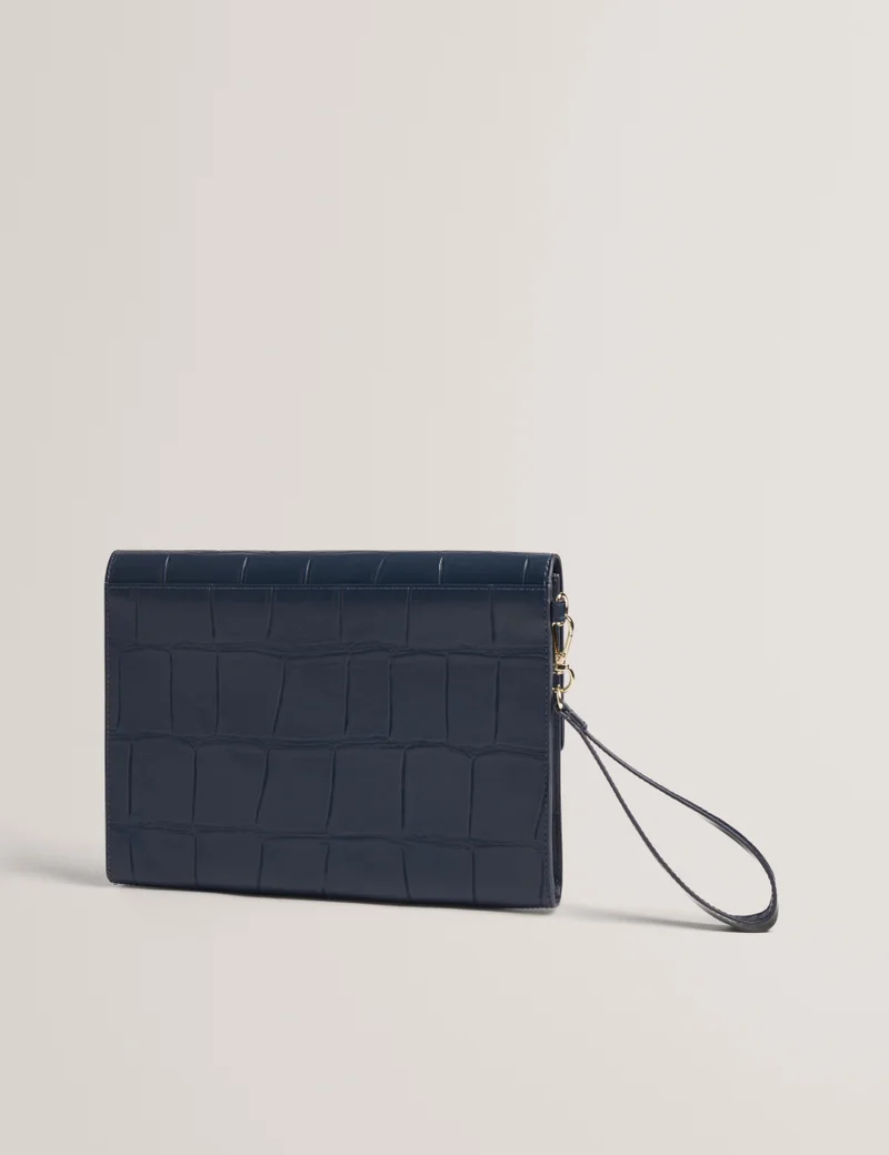 Ted Baker Croc Effect Envelope Pouch wallets