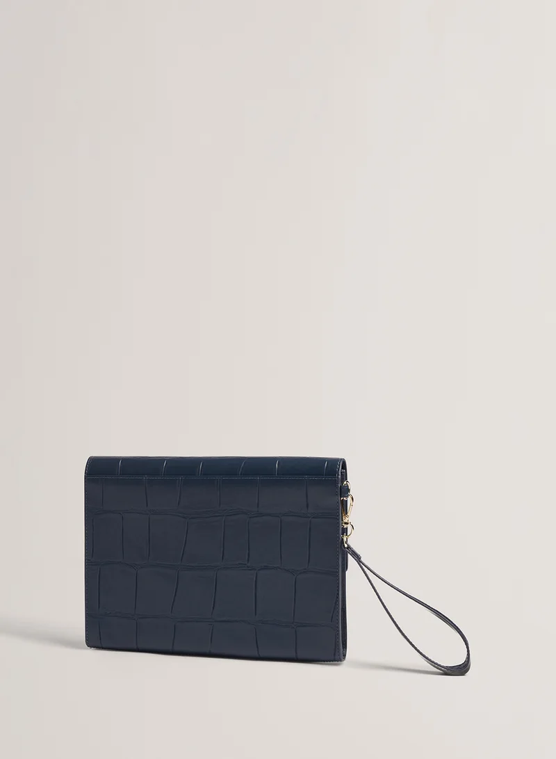 تيد بيكر Croc Effect Envelope Pouch wallets