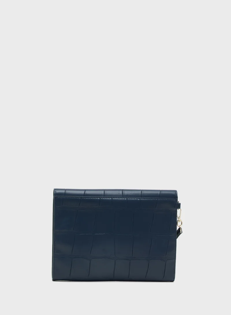 Ted Baker Croc Effect Envelope Pouch wallets