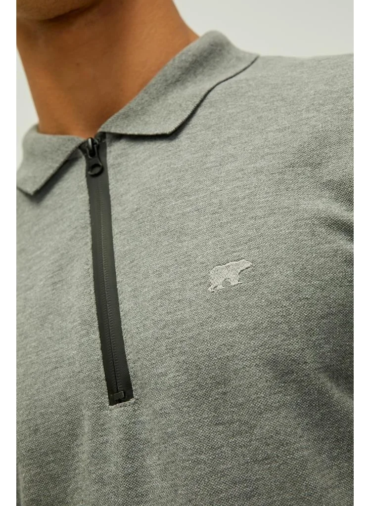 Bad Bear Men's Dark Gray Polo T-Shirt