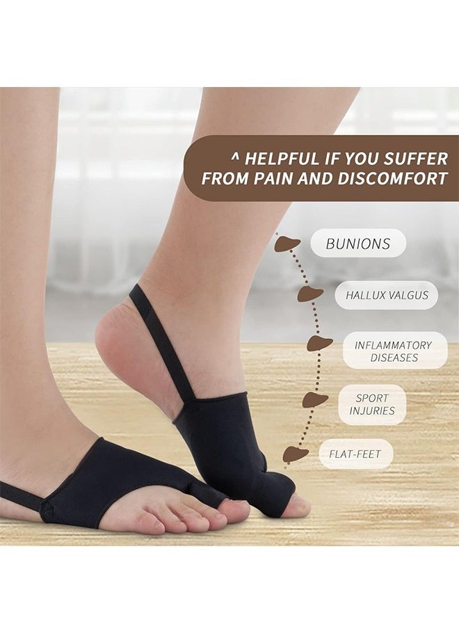 Generic Bunion Corrector For Men And Women - Bunion Corrector Men And Women Bunion Splint Bunion Relief Bunion - Pain Relief, Comfortable And Breathable, Great For Day/Night (1 Pair, Black)  - Image 2