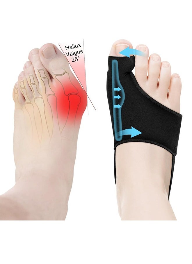 Generic Bunion Corrector For Men And Women - Bunion Corrector Men And Women Bunion Splint Bunion Relief Bunion - Pain Relief, Comfortable And Breathable, Great For Day/Night (1 Pair, Black)  - Image 1