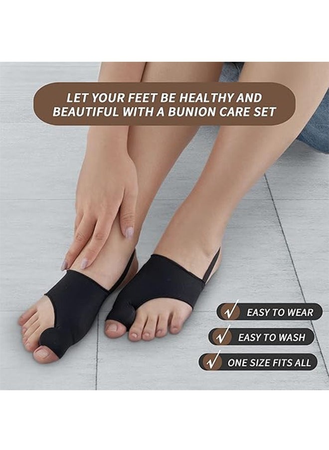 Generic Bunion Corrector For Men And Women - Bunion Corrector Men And Women Bunion Splint Bunion Relief Bunion - Pain Relief, Comfortable And Breathable, Great For Day/Night (1 Pair, Black)  - Image 4