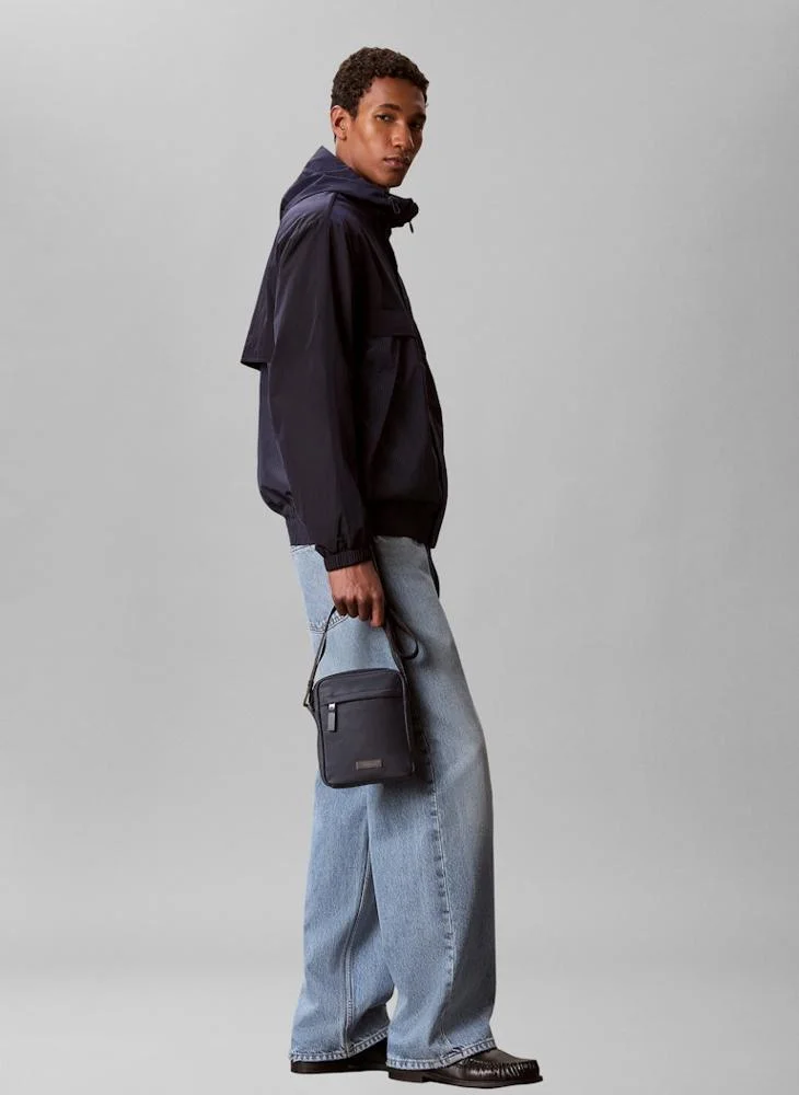 Calvin Klein Slate Blue Water-Repellent Nylon Reporter Bag for Men | Best Price UAE