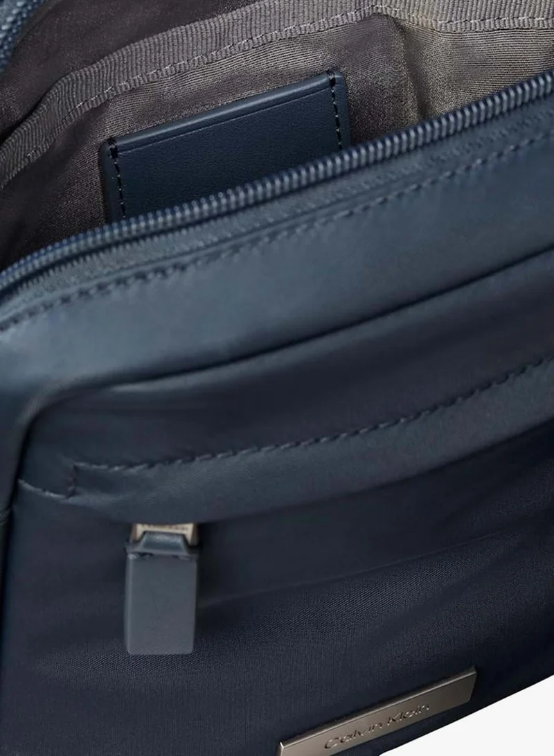 Calvin Klein Slate Blue Water-Repellent Nylon Reporter Bag for Men | Best Price UAE