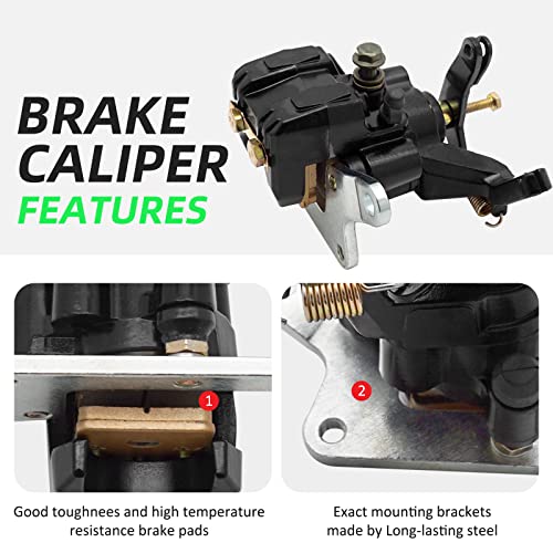 M MATI Rear Brake Caliper & Pads for Kawasaki Mojave 250 KSF250 Lakota 300 KEF300 Tecate 4 KXF250 with Parking Brake 43041-1575 43041-1246 - Image 4