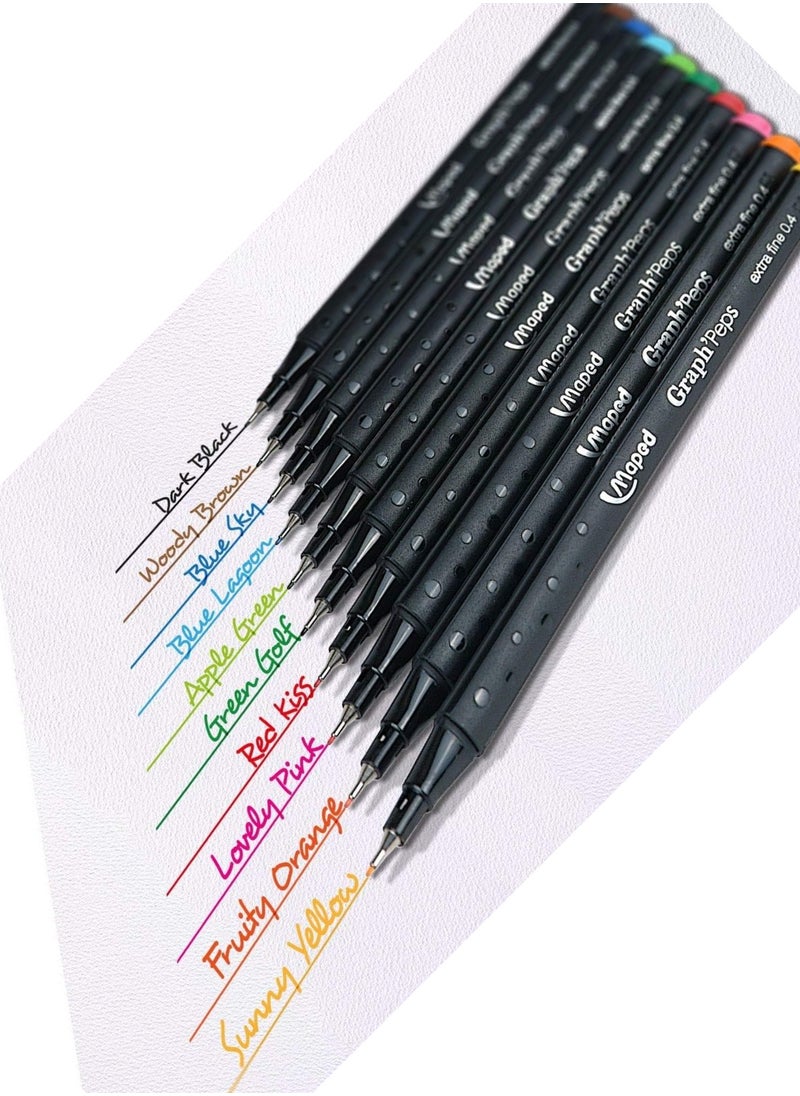 Maped - Maped-33 Piece Colouring Set (Includes Brush Felt Tips, Fineliner Pens, Coloured Pencils and Metal Sharpener) - Image 1