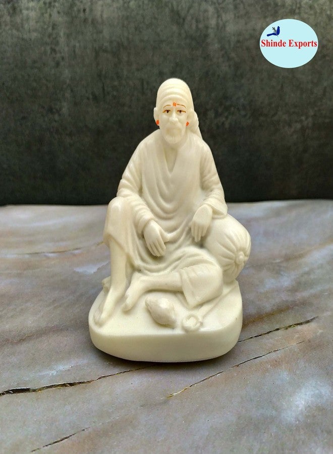 SHINDE EXPORTS shirdi saibaba Idol Marble/saibaba Idol for car Dashboard 11 cm - Image 3