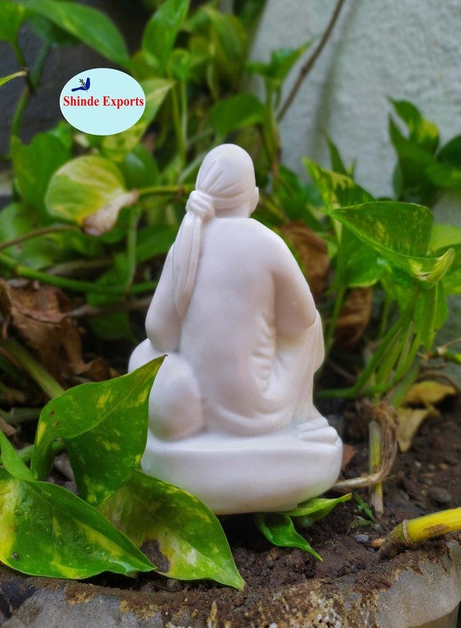 SHINDE EXPORTS shirdi saibaba Idol Marble/saibaba Idol for car Dashboard 11 cm - Image 5
