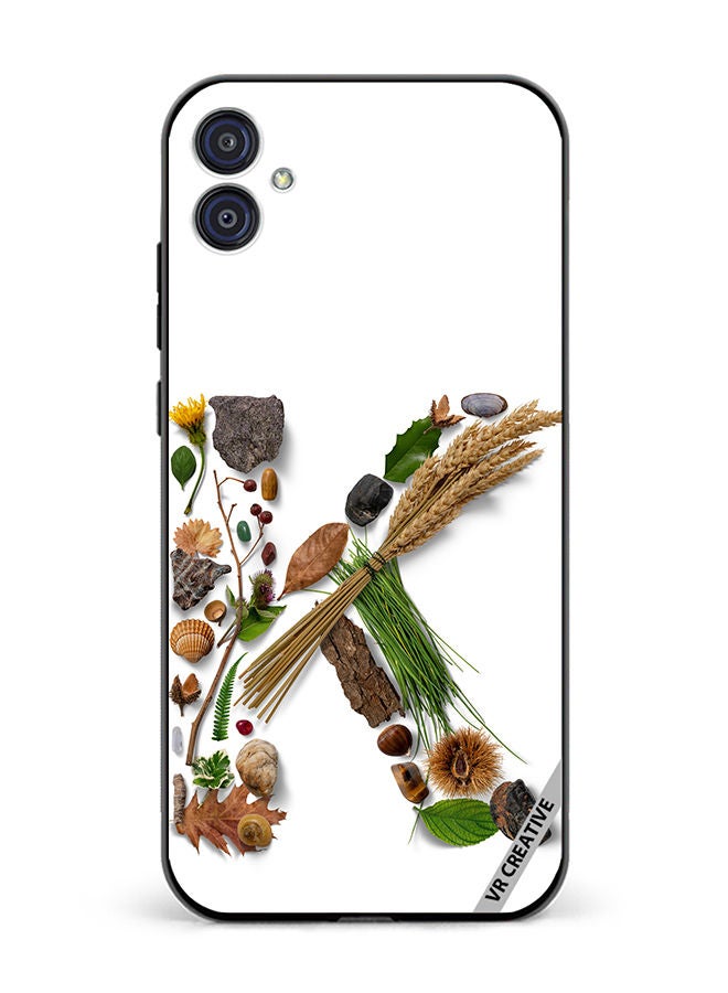 VR CREATIVE Protective Case Cover For Samsung Galaxy M04/F04 Alphabet K Design Multicolour - Image 1