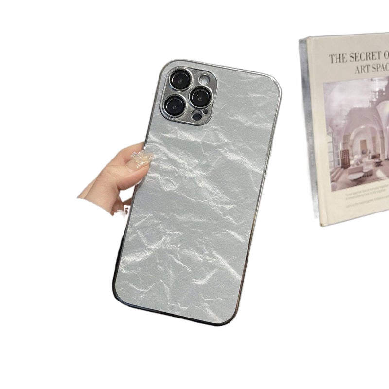 غطاء واقي بFabric باللون رمادي مضاد للانزلاق لـ iPhone 17 / 17 Air / 17 Pro / 17 Pro Max مع حافة مطلية بالكهرباء وحماية العدسة مع قبضة مضادة للانزلاق مع مقاوم للخدش للعائلة - Image 1