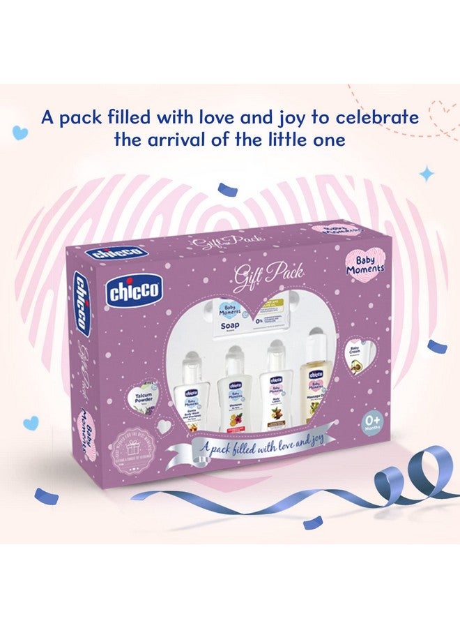 شيكو مجموعة هدايا العناية بالطفل من Baby Moments (أرجوانية) تحتوي على 7 منتجات للعناية ببشرة الطفل وشعره | مجموعة هدايا العناية بالطفل لحفل استقبال المولود الجديد والآباء الجدد وأعياد الميلاد | خالية من الفينوكسي إيثانول - Image 3