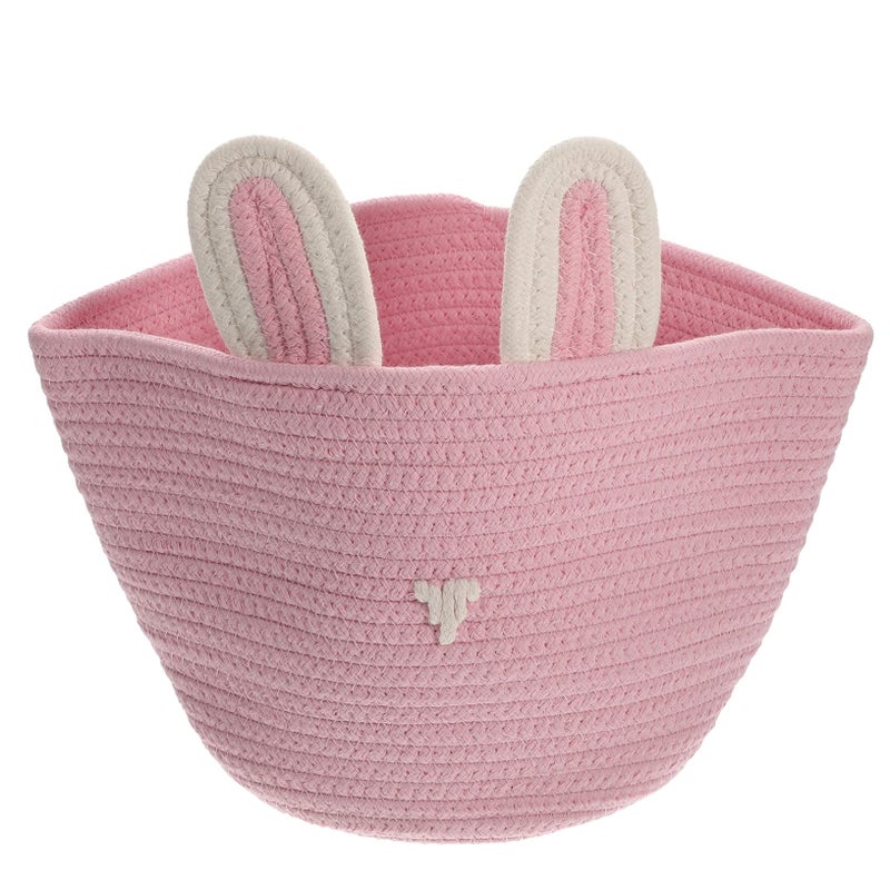 Pink Rabbit Design Storage Basket Organizer For Home Bedroom Living Room Nursery - Image 2