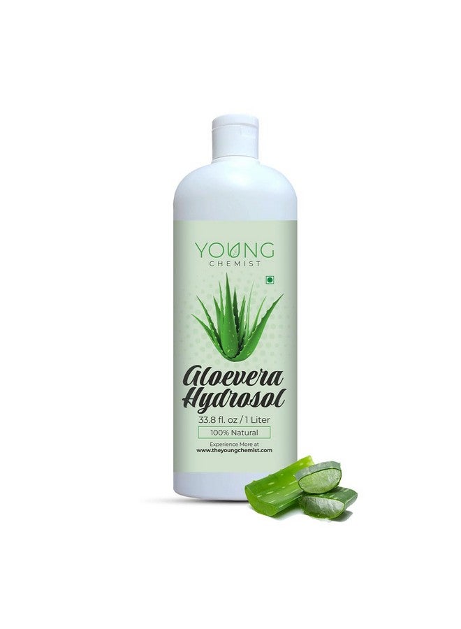 Young Chemist Pure Aloe Vera Hydrosol Natural Skin Toner, Soothing Mist, and Facial Cleanser for Sensitive and Acne-Prone Skin In 1 Litre. - Image 1