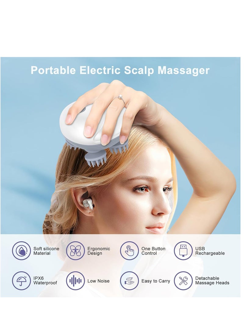 ELTRAZONE Electric Pet Massager for Dogs and Cats, Electric Scalp Massager with 4 Rotating Massage Heads 96 Massage Nodes, Handheld Pet Massager Head and Back Scratcher for Tight Muscles and Stiffness - Image 2