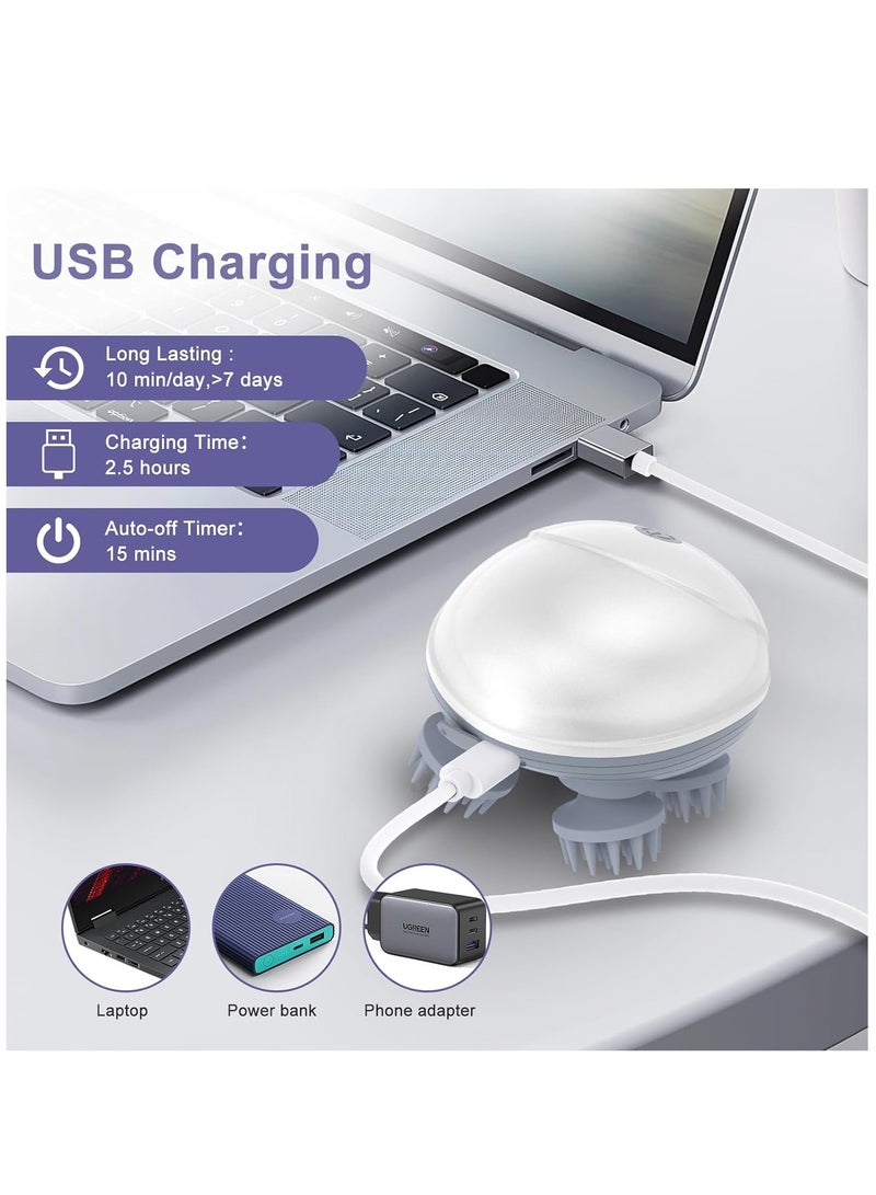 ELTRAZONE Electric Pet Massager for Dogs and Cats, Electric Scalp Massager with 4 Rotating Massage Heads 96 Massage Nodes, Handheld Pet Massager Head and Back Scratcher for Tight Muscles and Stiffness - Image 4