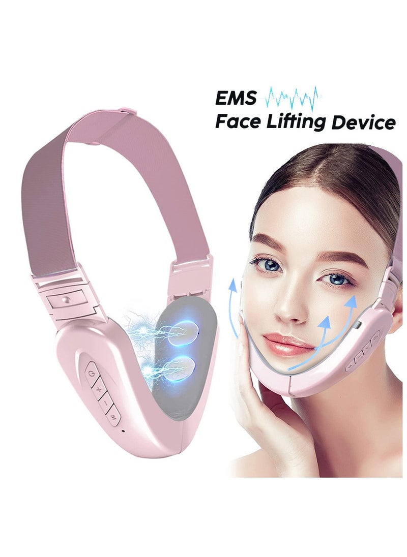 RUKYU - Facial Slimming V Facial Massager, Double Chin Machine, 6 Modes, 12 Intensity Levels, Face Lift Device, Intelligent Lifting Firming Saggy Skin Tightening Machine Women Skin Care, V-shaped Cheek Lift - Image 1