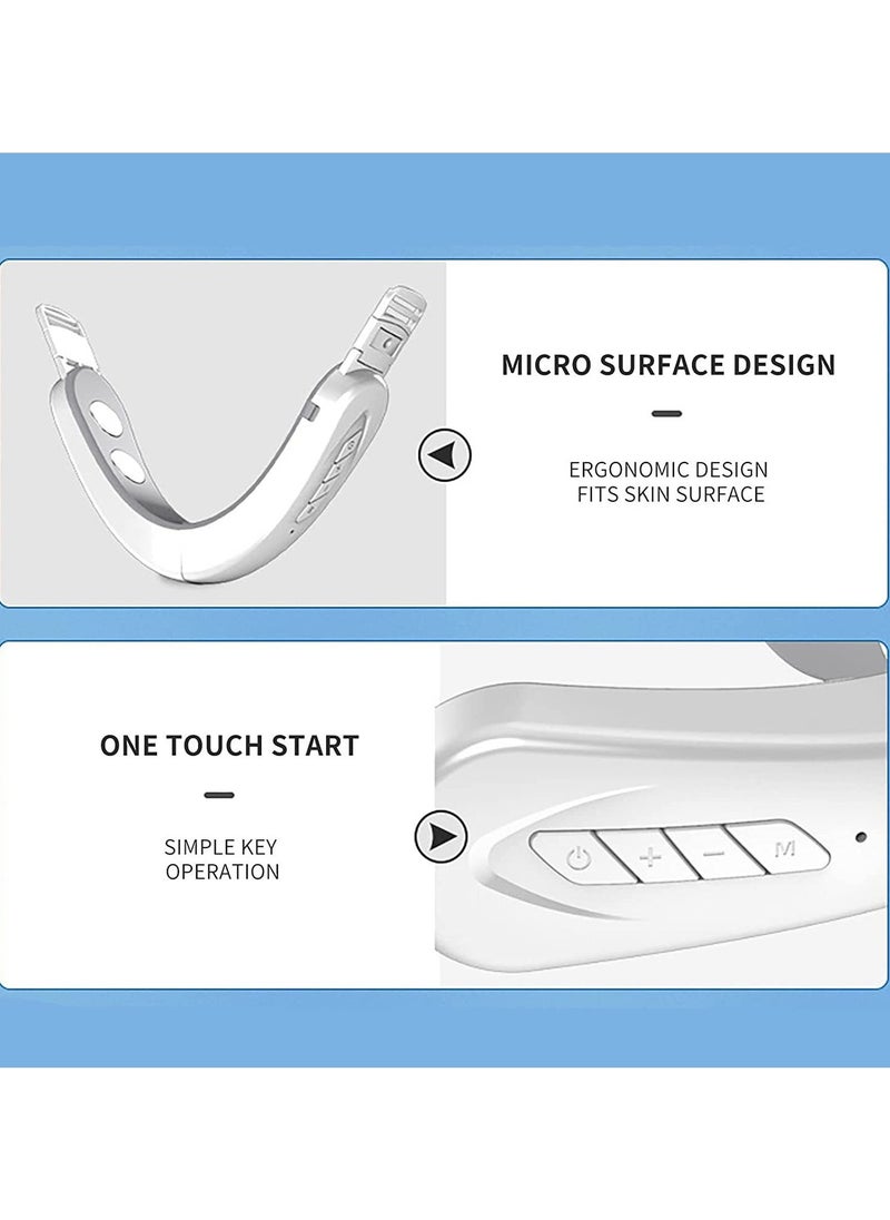 RUKYU - Facial Slimming V Facial Massager, Double Chin Machine, 6 Modes, 12 Intensity Levels, Face Lift Device, Intelligent Lifting Firming Saggy Skin Tightening Machine Women Skin Care, V-shaped Cheek Lift - Image 1