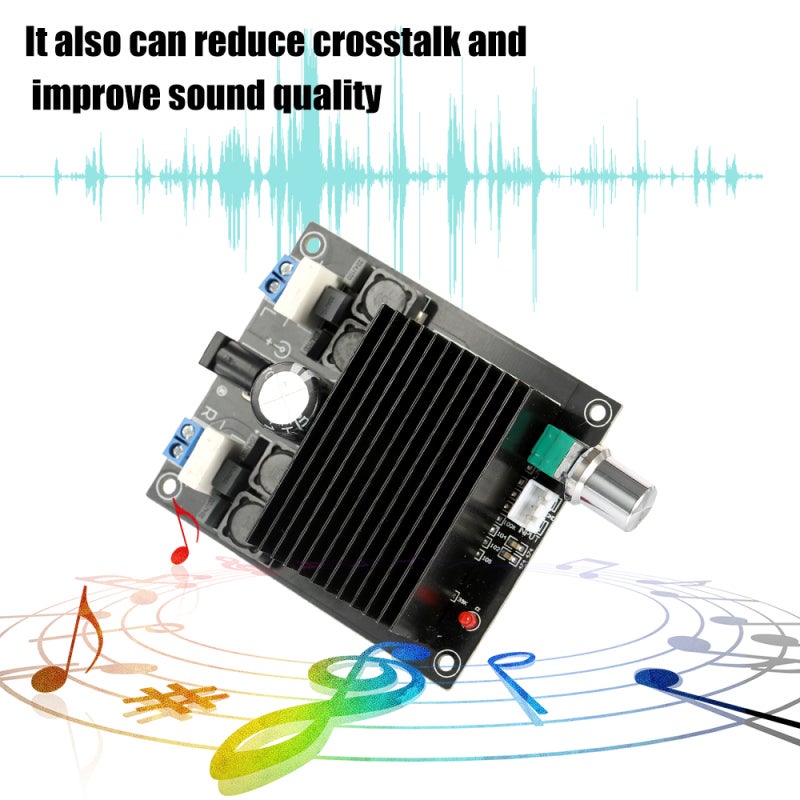 TDA7498 Class D Amplifier: 100W+100W Output, Monolithic Integrated Design, THD+N <0.01% - Low Crosstalk, 2200UF Capacitor, High-Precision Resistors for Audio Enthusiasts - Image 2