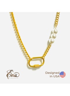 Pearl with Gold Chain Necklace | Stainless Steel | Gold Plated - pzsku/ZA2CC64C922F83F801820Z/45/_/1732953731/fa033119-914c-4844-978a-4005bc7e6021