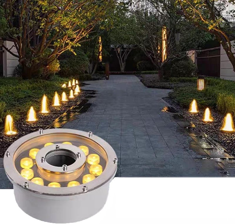 Submersible LED Pond Light, IP68 Waterproof Stainless Steel Fountain Lamp, Low Voltage Underwater Landscape Lighting for Swimming Pools and Water Features,Green 6W(12V) - Image 1
