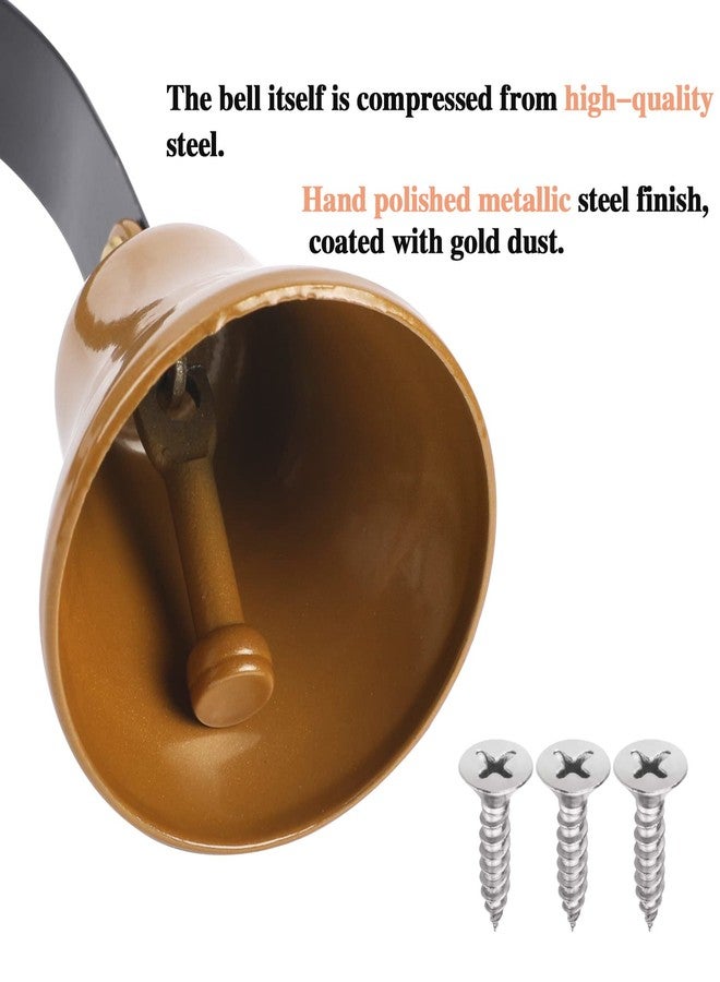 Sliverdew Dog Bell for Door Potty Training,Doorbell for Dog Housetraining Antique Door Bell Shopkeepers Bell Wall Mounted Metal Alarm System Dog Bells for Ring to Go Outside Traditional Doorbell Shop Doorbell - Image 3