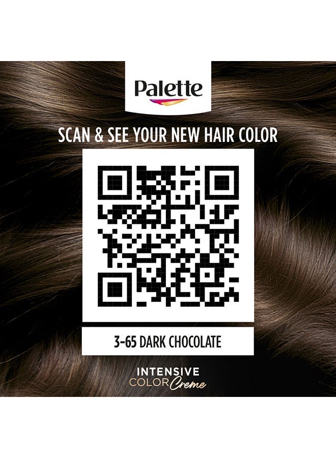 Palette Intensive Color Cream 3-65, Dark Chocolate 50+50+10ml - Image 5