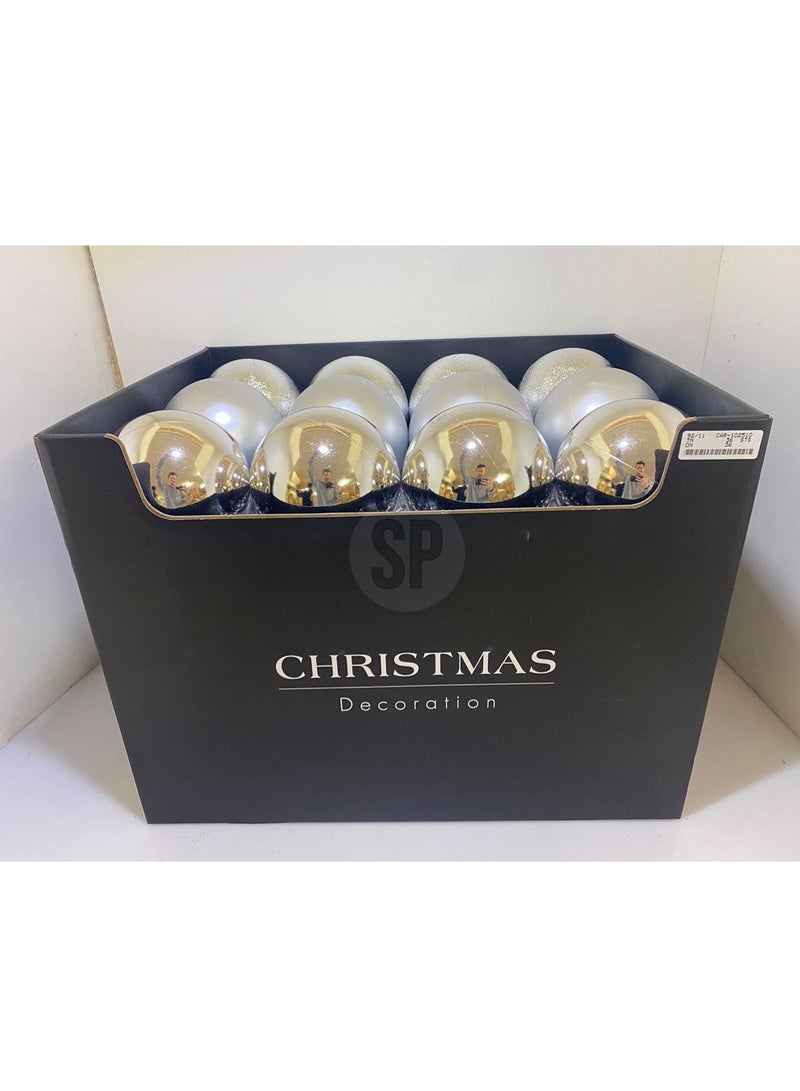 Homesmiths Christmas  Decoration Ball 120Mm Zilver Assorted 1 Piece - Image 5