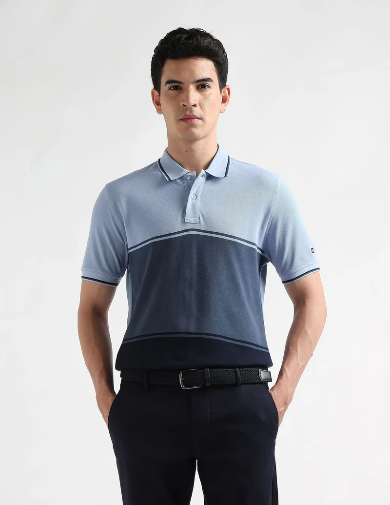 Colourblocked Regular Fit Polo Shirt