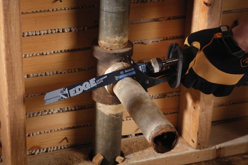 BOSCH RECM9X2 5 pc. 9 In. 14/18 TPI Edge Reciprocating Saw Blades for Medium Metal, Gold - Image 3