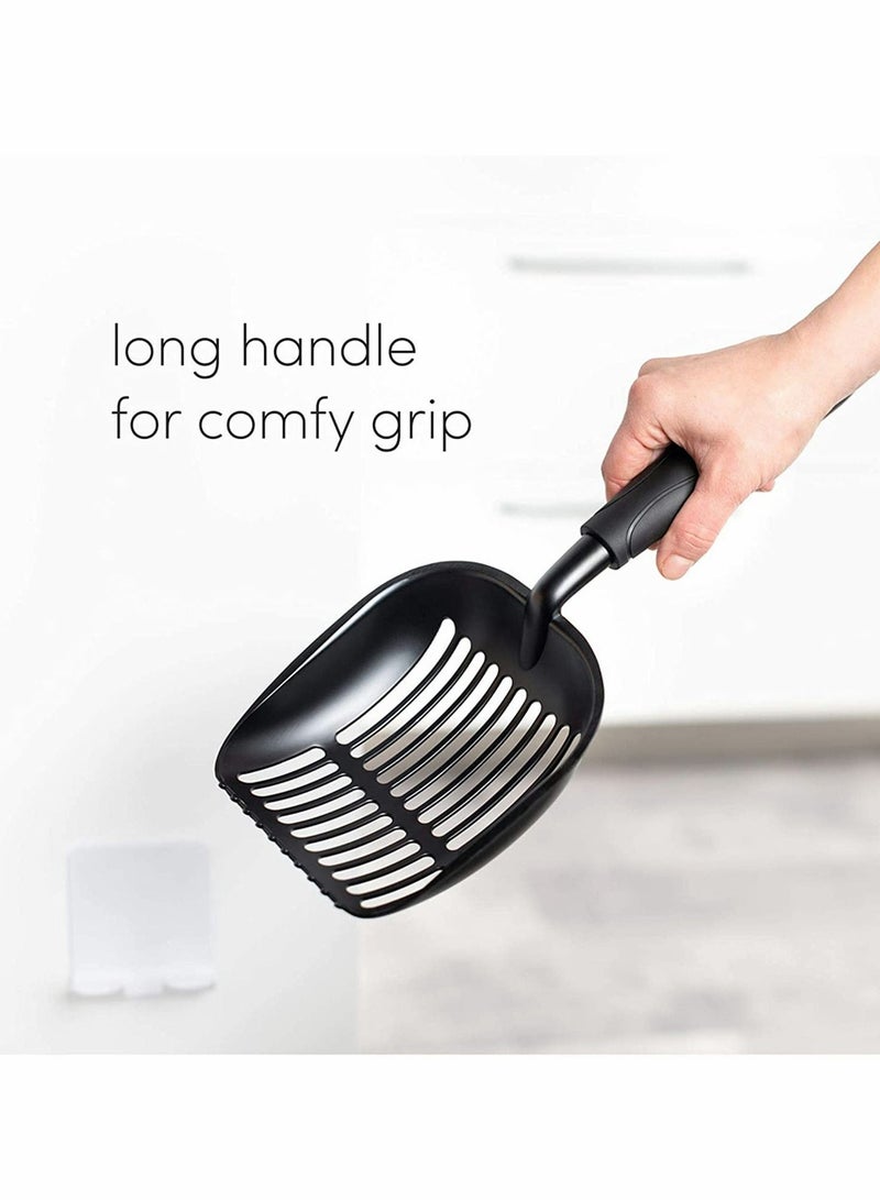 KASTWAVE Cat Litter Scoop, Made From Durable Solid Aluminum With Elegant Holder For Easy Storage, Rust Resistant, Deep Shovel, Ergonomic Comfy Handle, Designed By Cat Owners - Image 5