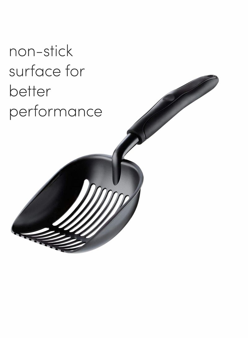 KASTWAVE Cat Litter Scoop, Made From Durable Solid Aluminum With Elegant Holder For Easy Storage, Rust Resistant, Deep Shovel, Ergonomic Comfy Handle, Designed By Cat Owners - Image 4