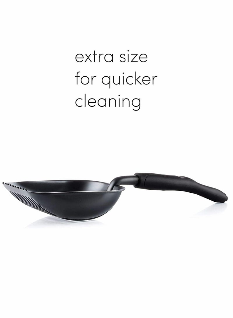 KASTWAVE Cat Litter Scoop, Made From Durable Solid Aluminum With Elegant Holder For Easy Storage, Rust Resistant, Deep Shovel, Ergonomic Comfy Handle, Designed By Cat Owners - Image 2