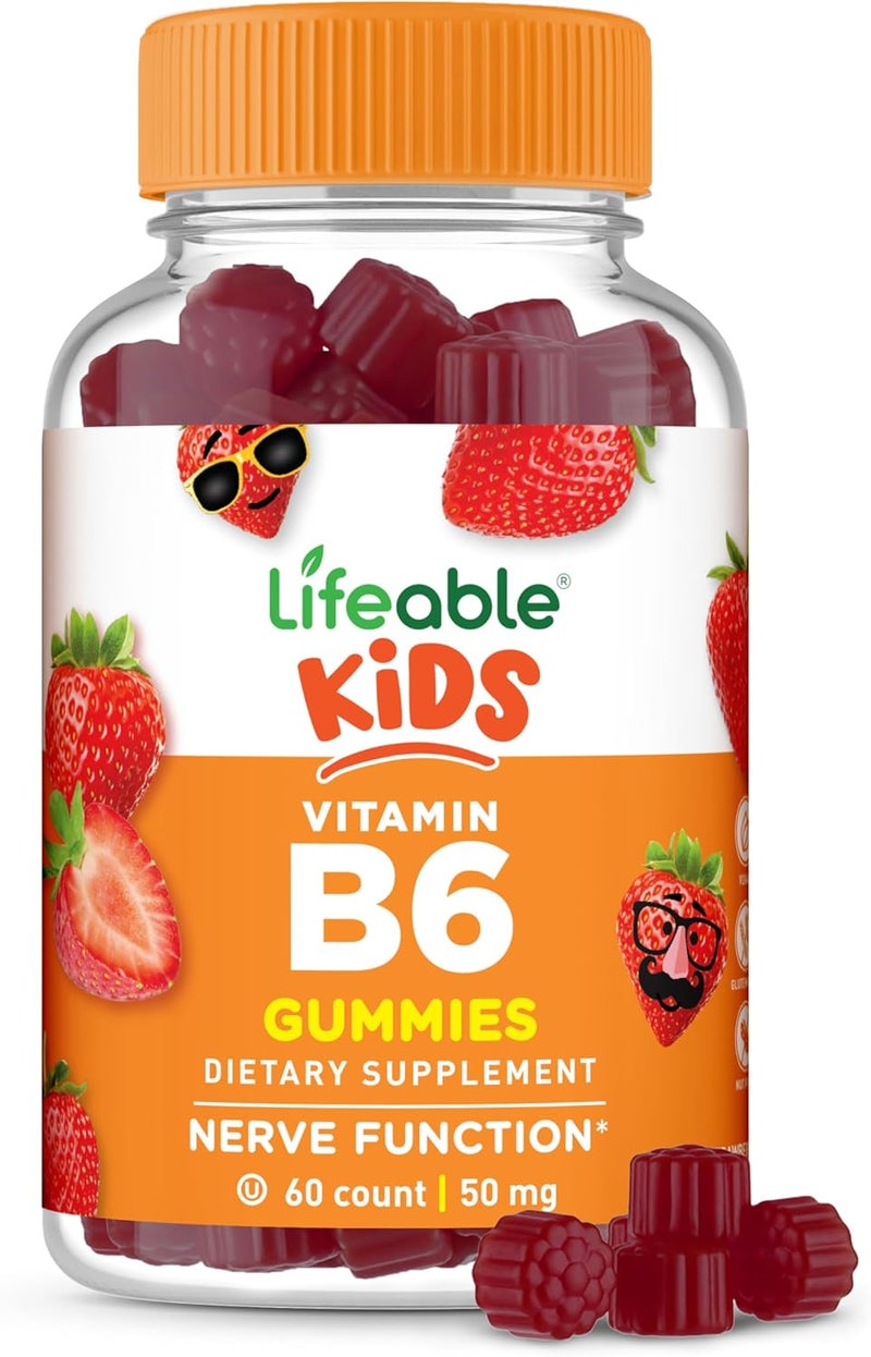 Lifeable Vitamin B6 Gummies for Kids - 60 Count - Image 1