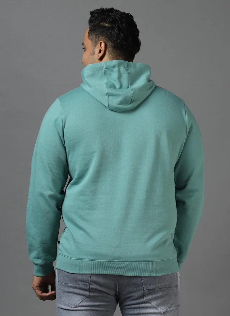 Urbano Fashion  Urbano Plus Men's Light Green Cotton Solid Hooded Neck Sweatshirt for Men | Best Price UAE