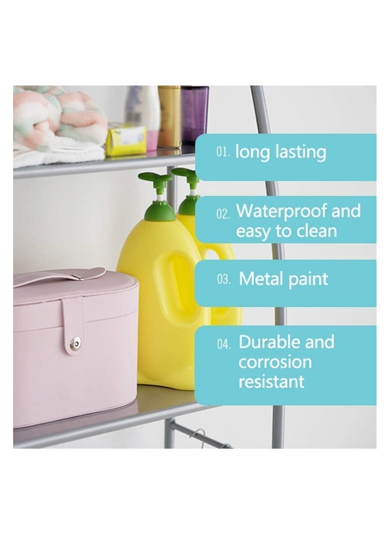 Cuisine Art Washing Machine Storage Shelf Rack - 3 Tiers, Space-Saving, Easy Assembly, No Drilling. Fits Over Toilets or Washing Machines. Dimensions: 25x65x166 cm, White  - Image 3